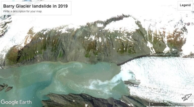 Landslides during periods of glacial retreat in Alaska
