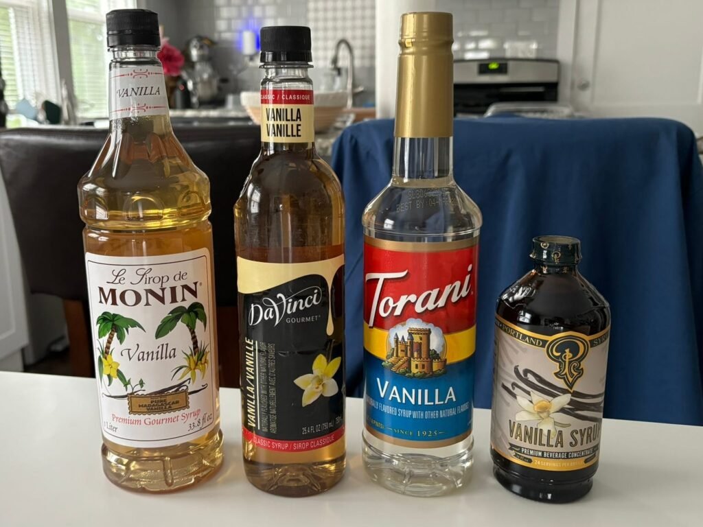 I tried 4 vanilla syrups in my coffee to find the best one, and there was a clear winner