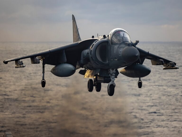 The Marine Corps' oldest flying squadron flew its last Harrier jump jet flight as the unit's pilots ready to fly new F-35 stealth fighters
