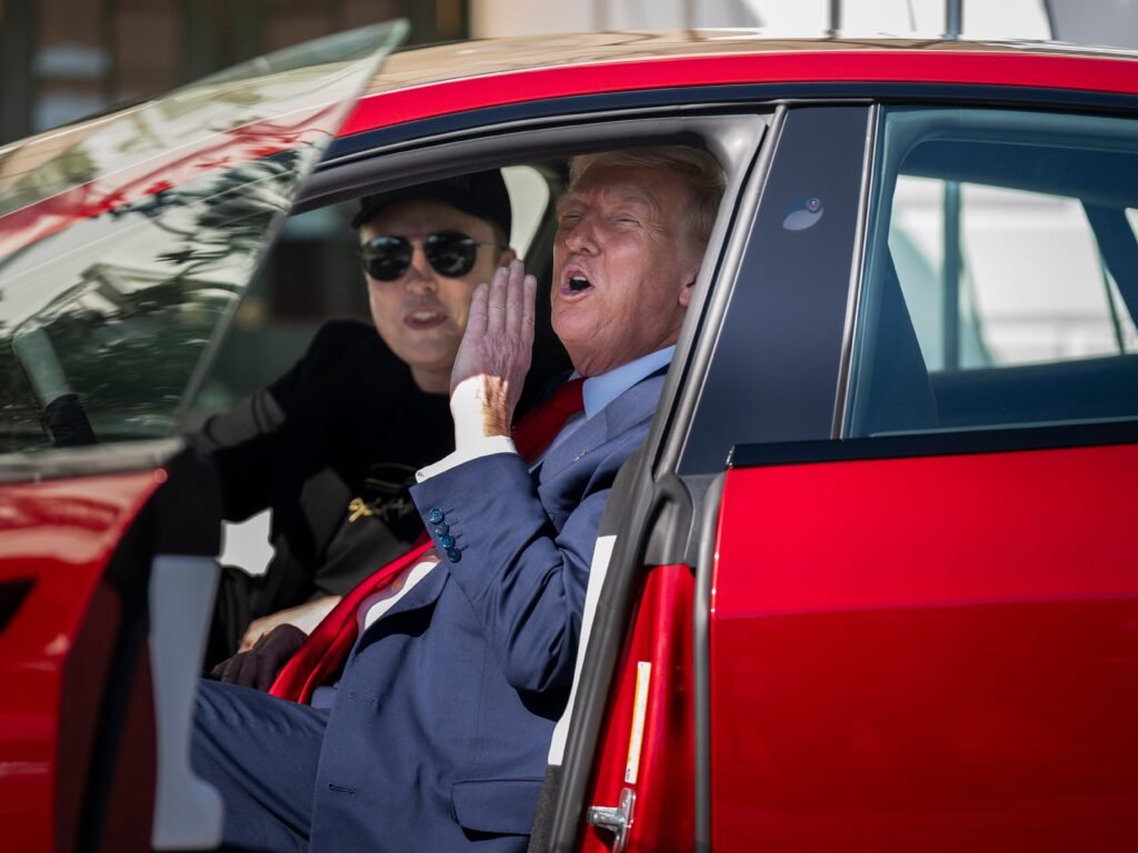 Trump is considering selling his Tesla after feuding with Elon Musk