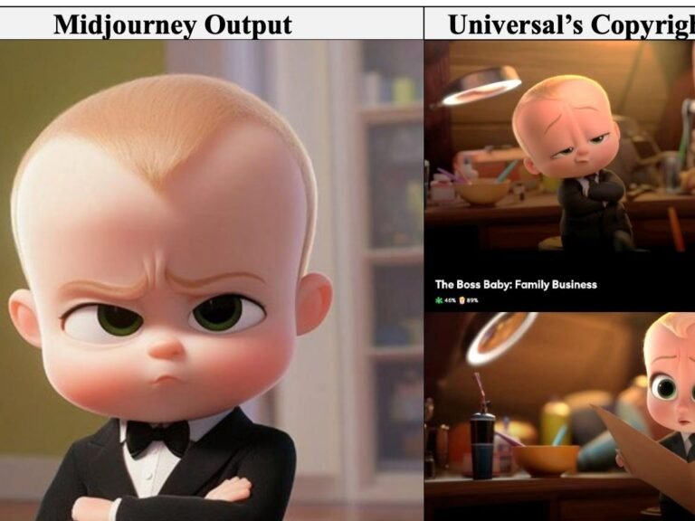 Disney and Universal say these images show how the AI tool Midjourney steals their famous characters