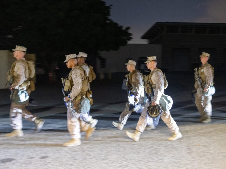 200 Marines head to downtown LA, in the Corps' most politically fraught mission