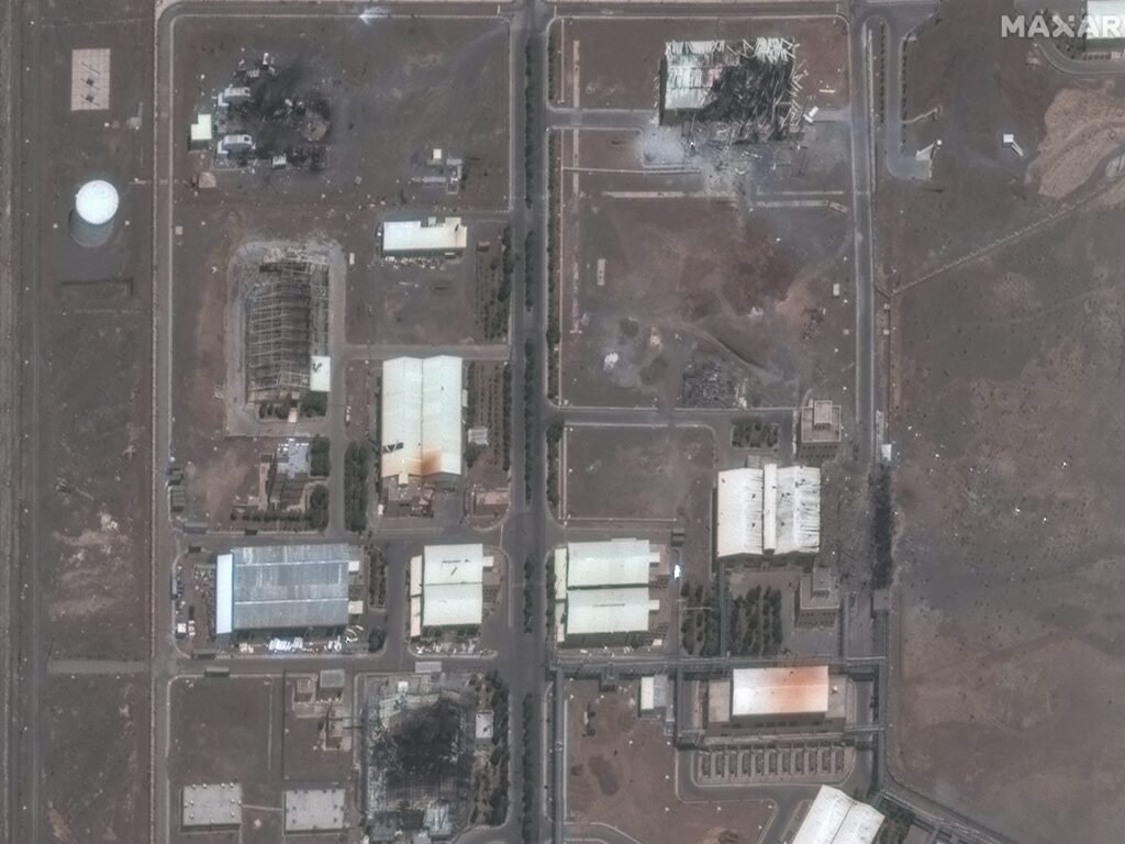 Satellite images show extensive damage that Israeli fighter jets inflicted on one of Iran's top nuclear facilities
