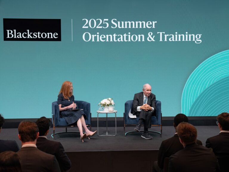 Steve Schwarzman welcomes more than 170 interns to Blackstone with this advice
