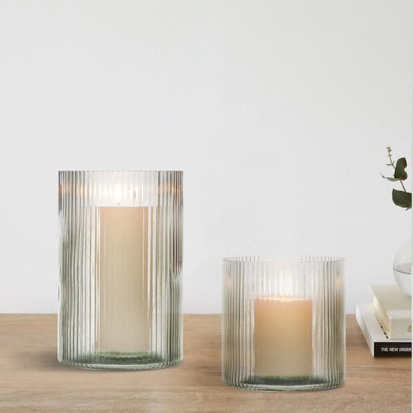 Better Homes & Gardens Glass Ribbed Hurricane Candle Holders as low as $4.96!