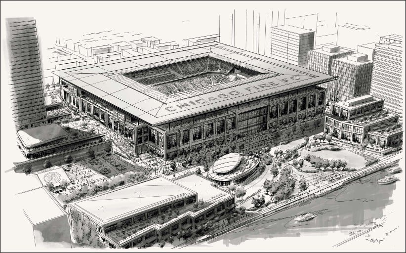 Chicago Fire Plan $650M Soccer Stadium in South Loop