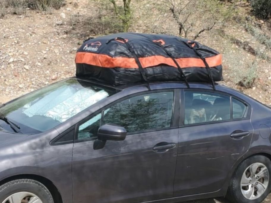 Waterproof Rooftop Cargo Bag Just $28.49 Shipped for Prime Members – No Roof Rack Needed
