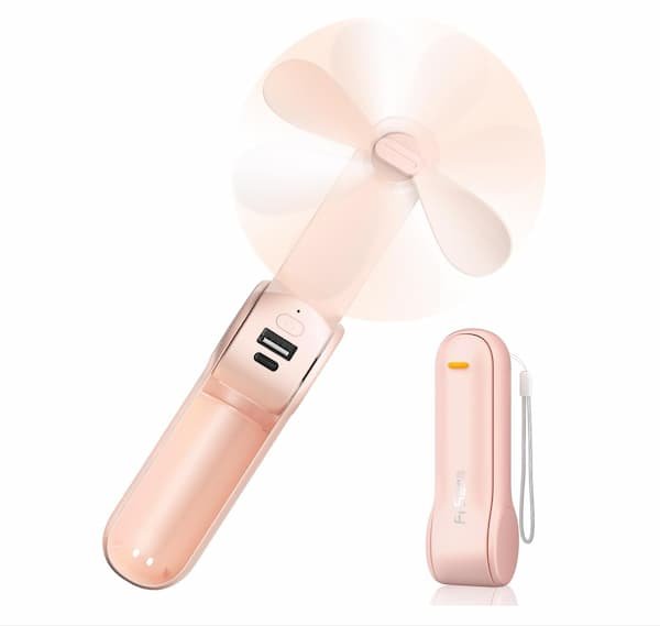 Pocket Handheld Fan with Charging Bank only $7.14 shipped! {Prime Exclusive}