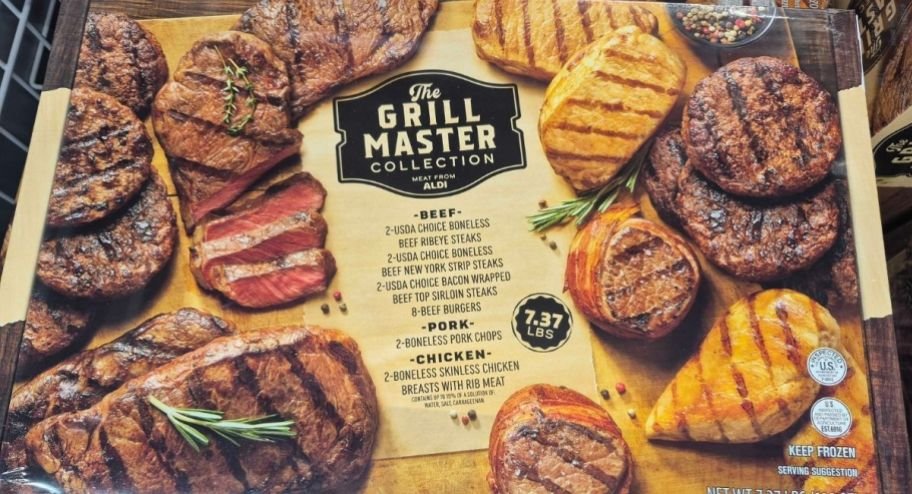 ALDI Grill Master Meat Box Only $64.99 – Over 7lbs of Steak, Burgers, Chicken & More!