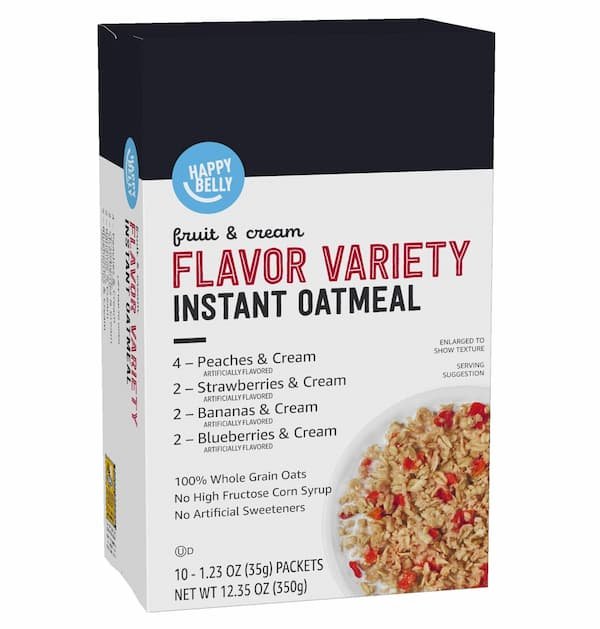 Happy Belly Instant Oatmeal 10-Count only $1.55 shipped!