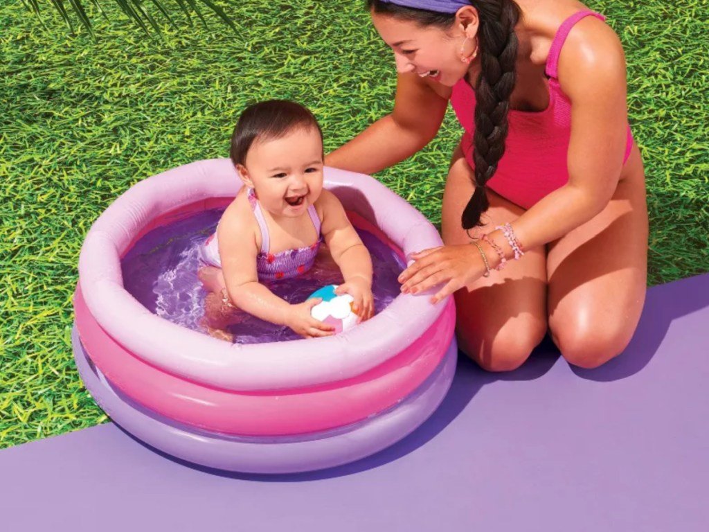 Sun Squad Mini Inflatable Baby Pool Just $3 at Target (Perfect for Travel or Beach Vacay!)
