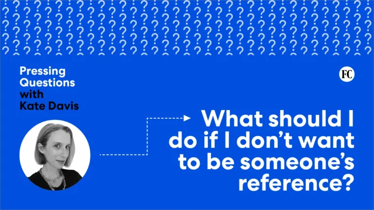 What should I do if I don’t want to be someone’s reference?