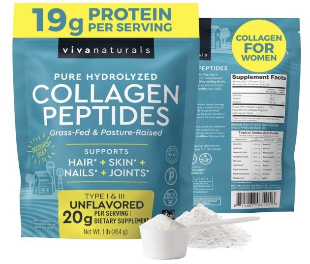 Hydrolyzed Collagen Peptides Powder, 1 lb only $13.75 shipped!