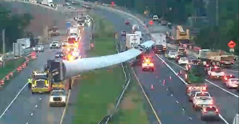 1 hurt in windmill blade incident on Maryland highway