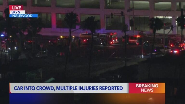 Several injured after vehicle drives into crowd leaving soccer match: California officials