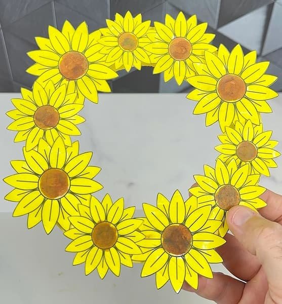 Free Printable Sunflower Paper Plate Wreath