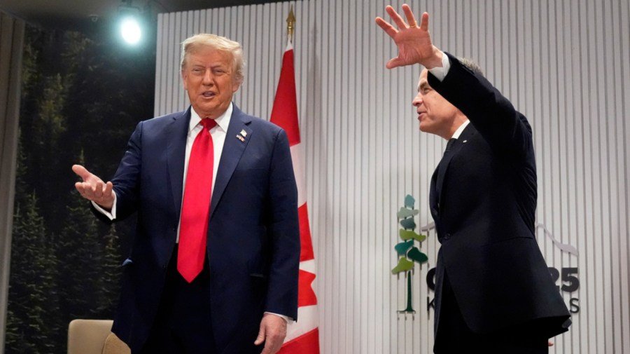 Trump, G7 huddle amid international tensions