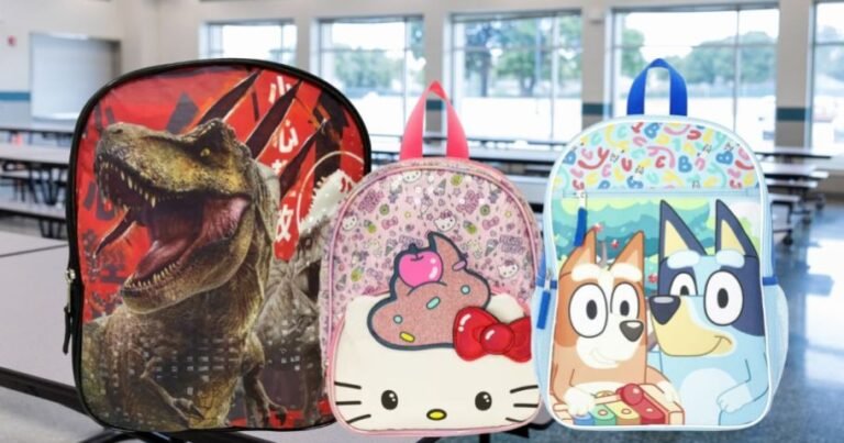 Kids Character Backpacks from $8.93 on Walmart.com | Jurassic World, Bluey, Hello Kitty & More