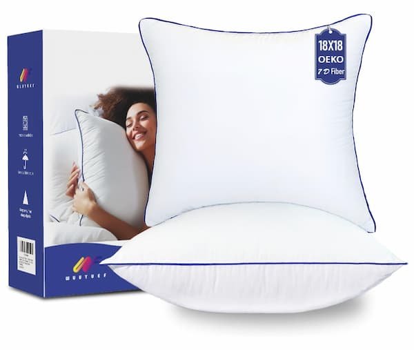 Machine Washable Throw Pillow 18×18 Inserts (Set of 2) only $12.94!