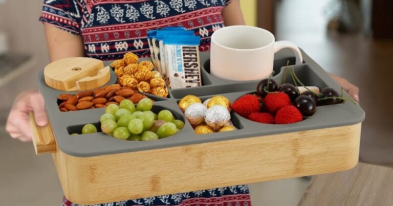 This Genius Couch Caddy Is 50% Off on Amazon & Perfect for Movie Night