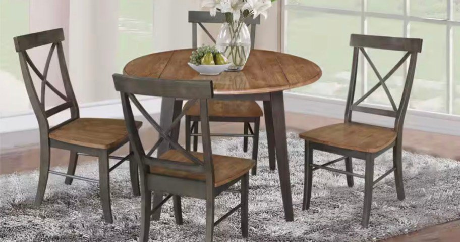 Up to 50% Off Home Depot Dining Furniture | 5-Piece Dining Table w/ Leaf Only $364 Shipped