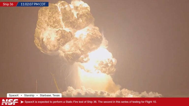 SpaceX Lights Up Texas Night With Massive Starship Fireball