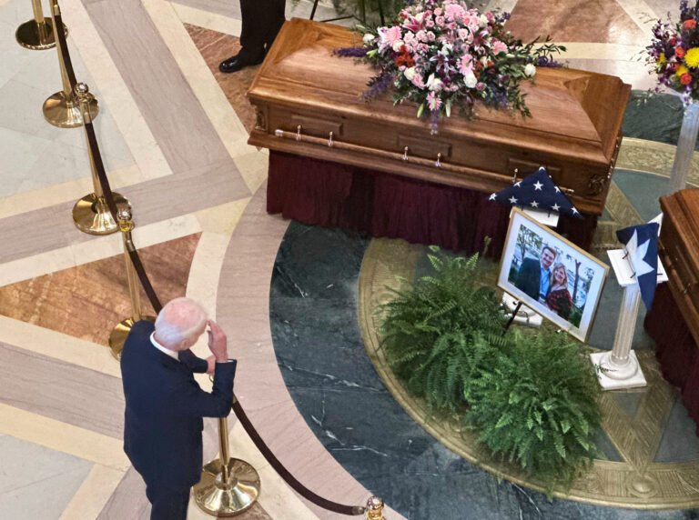 Biden pays respects as former Minnesota House Speaker Hortman, killed in shooting, lies in state