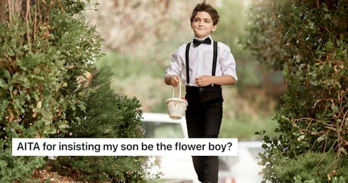 A Dad Says His Son Wants To Be A "Flower Boy" But His Fiancée Says No