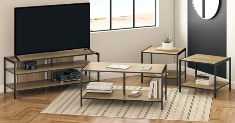 Huge Savings on Walmart Mainstays Furniture | Living Room 4-Piece Set Only $104 Shipped