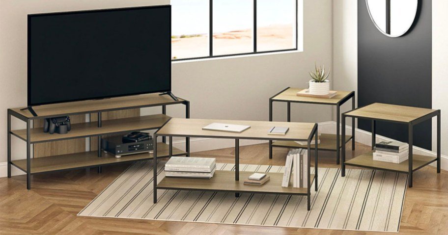 Huge Savings on Walmart Mainstays Furniture | Living Room 4-Piece Set Only $104 Shipped