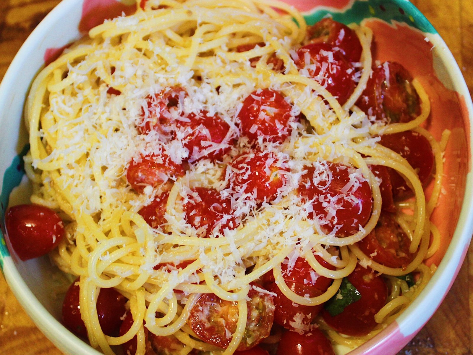 We made Ina Garten's easy 5-ingredient summer pasta. It was delicious and basically cooked itself.