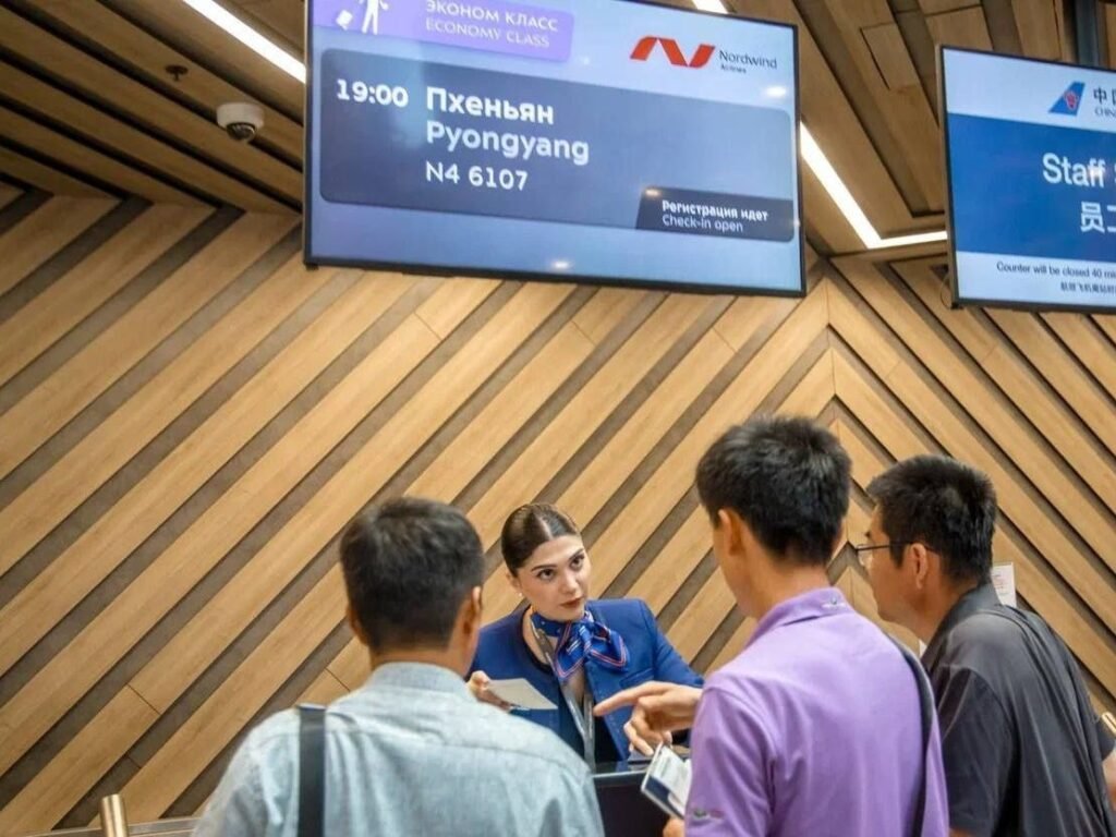 A Russian airline that used to ferry passengers to Europe is now flying to North Korea instead