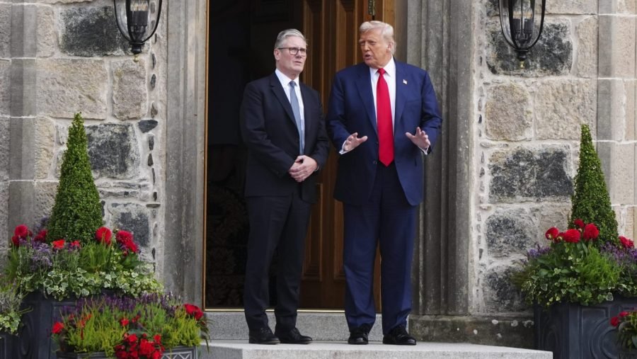 Live updates: Trump ends Scotland trip with golf before facing economic blitz at home
