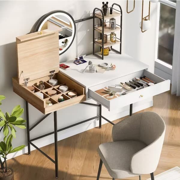 Harper & Bright Designs White Makeup Vanity Table only $124.90 shipped (Reg. $310)!