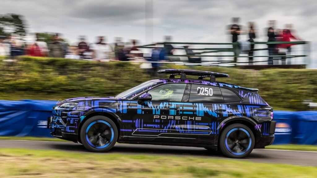 Porsche Cayenne Electric teased at Goodwood Festival of Speed