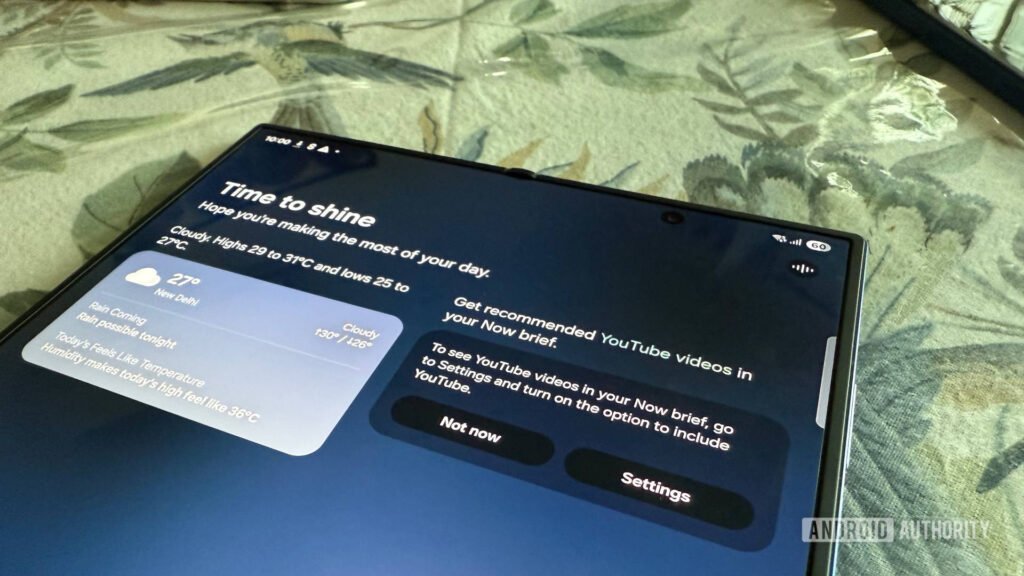 Samsung Now Brief is making it easier to discover YouTube videos you may like