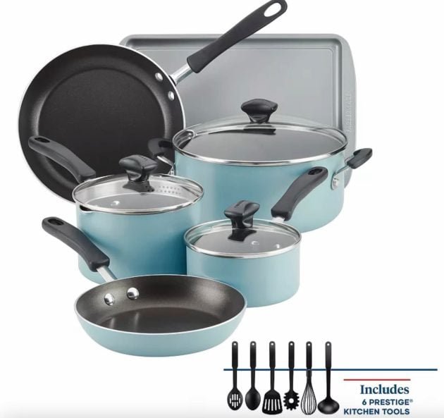 Farberware Cookstart 15-Piece DiamondMax Nonstick Cookware Set only $51.99 shipped + $10 Kohl’s Cash!