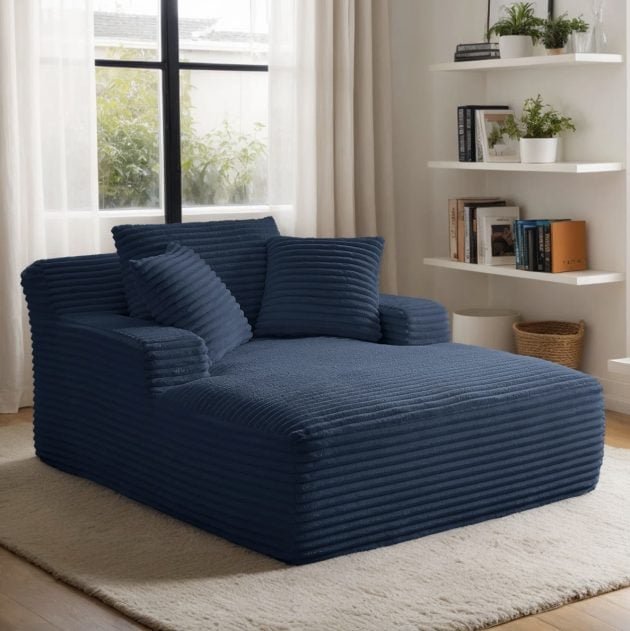 Wide Corduroy Upholstered Chaise Lounge only $379.99 shipped today (Reg. $1,080!)