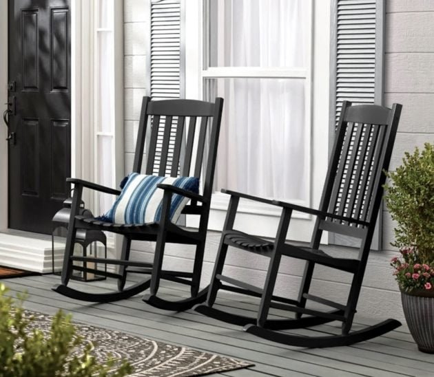 Mainstays Outdoor Wood Porch Rocking Chairs (2 Pack) only $88 shipped!