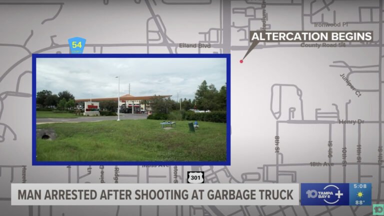 Drunk Florida Man Arrested For Chasing, Ramming Into And Shooting At Garbage Truck Driver Following Argument In Wawa Parking Lot