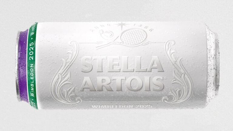Stella Artois’s clever new can follows the Wimbledon dress code