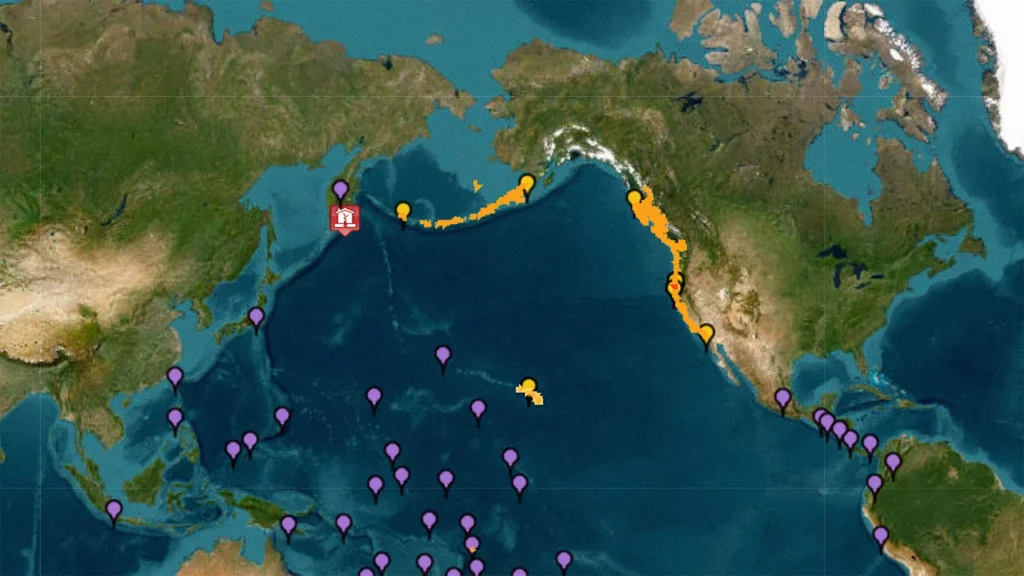 Tsunami warning tracker: Map and online tool let you follow alerts in real time after massive earthquake