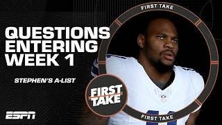 Stephen's A-List: Top 5️⃣ Questions entering Week 1 of the NFL season