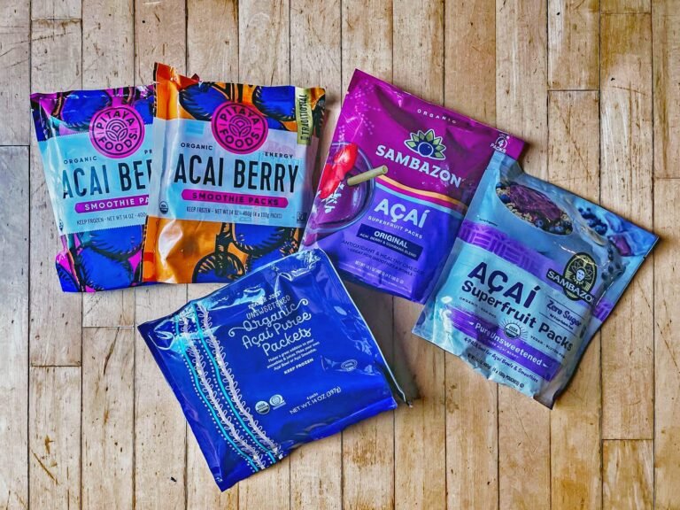 I tried 5 frozen acai packs from the grocery store to see which produced the best homemade smoothie bowl