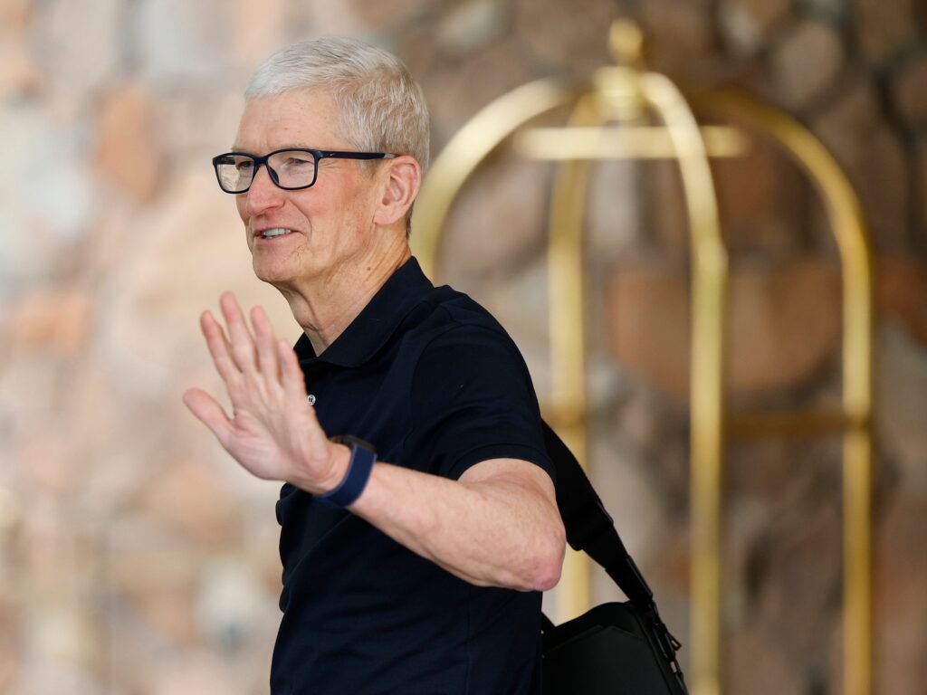 Apple saw an 'unusual buying pattern' among US shoppers this year. Tim Cook explains what happened.
