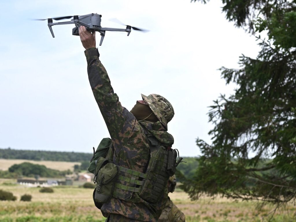 Ukrainian soldiers are being trained for bomb-dropping drones — with water balloons