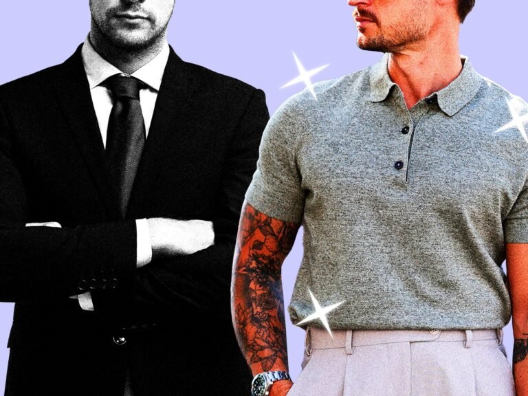 Men are ditching suits for loose pants, pricey tees, and tailored shorts in the return-to-office era