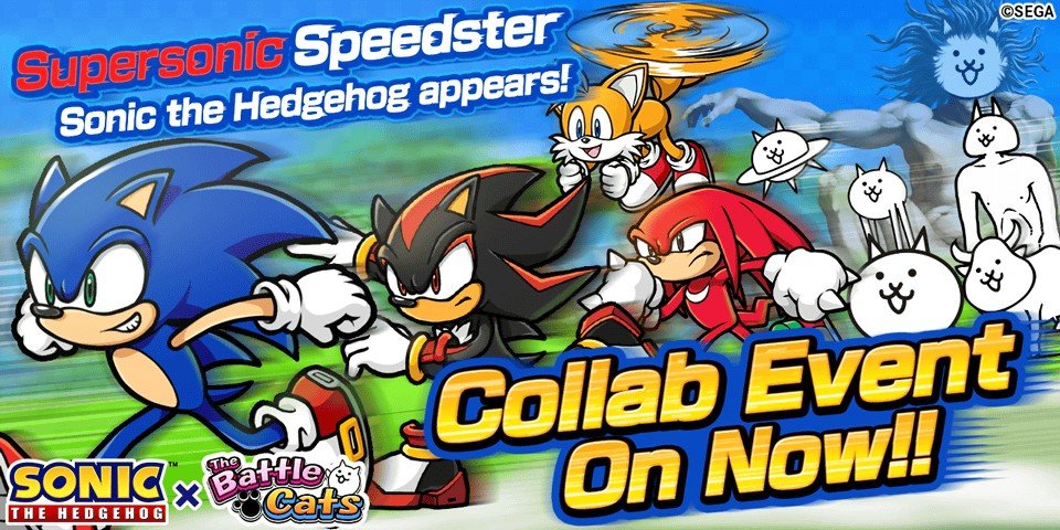 The Battle Cats Team Up With Sonic For Exclusive Rewards, Characters, and Maps