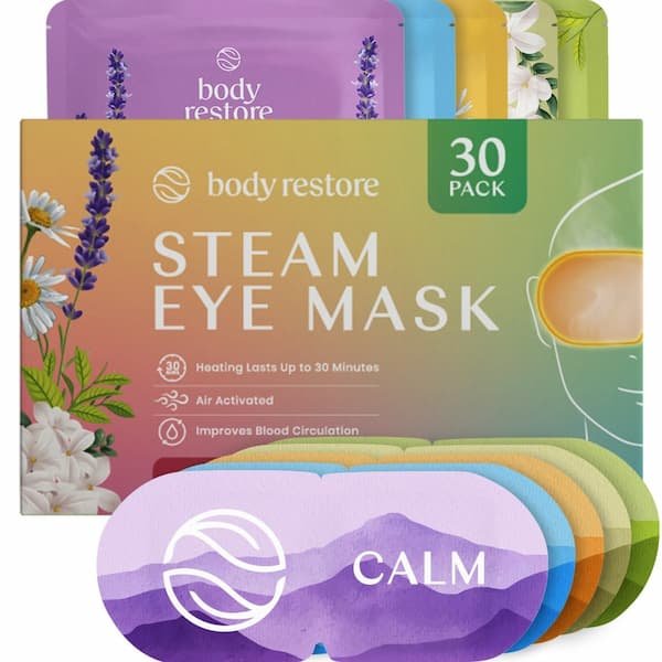 Body Restore Self Heating Warm Compress Eye Mask 30-Pack only $9.49 shipped!