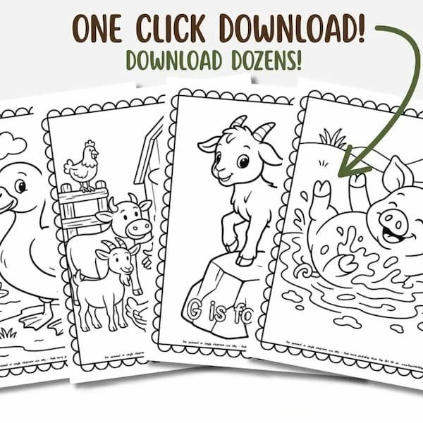 Free Printable Farm Animal Coloring Pages